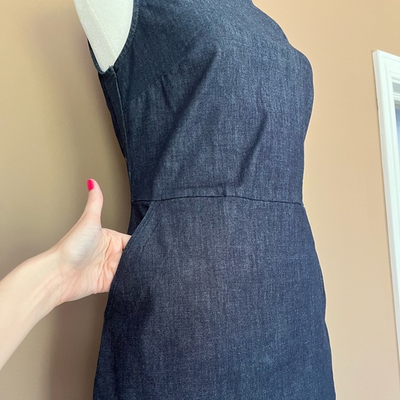 {Banana Republic Factory} Sleeveless Denim Dress in Blue - Women's 0 - Picture 4 of 11
